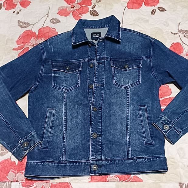 TBJ 오버핏청자켓 95 가슴57 기장66