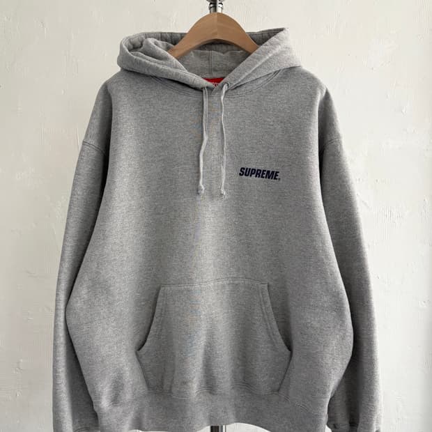 Supreme 슈프림 그레이 컬러 크라운 로고 후드티