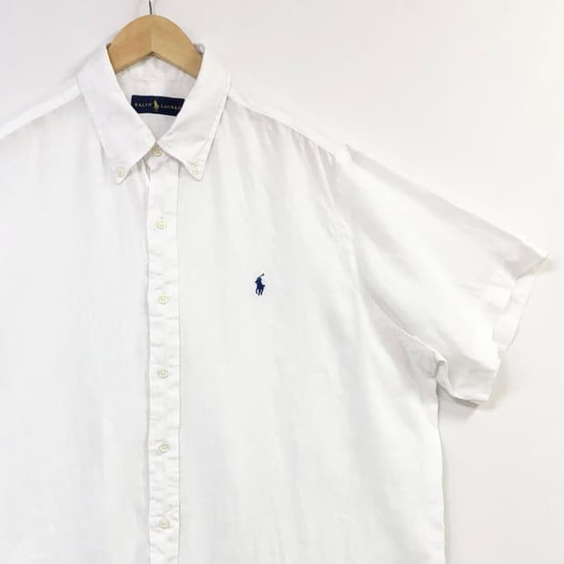 Xxl 폴로 린넨 화이트 셔츠