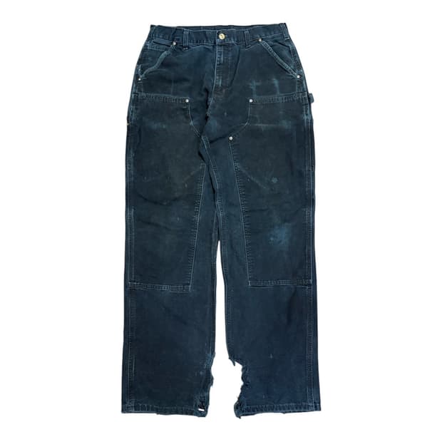 빈티지 칼하트 b136 더블니 블랙 faded