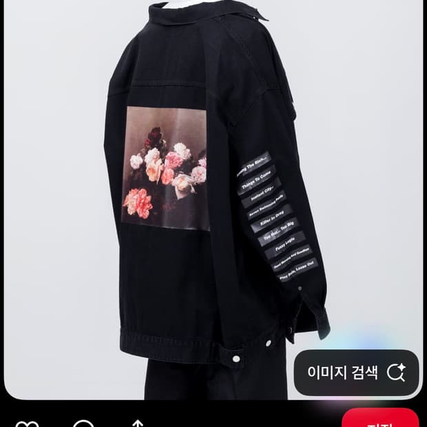 M/ 라프시몬스 플라워 뉴오더 PCL 자켓(새상품)