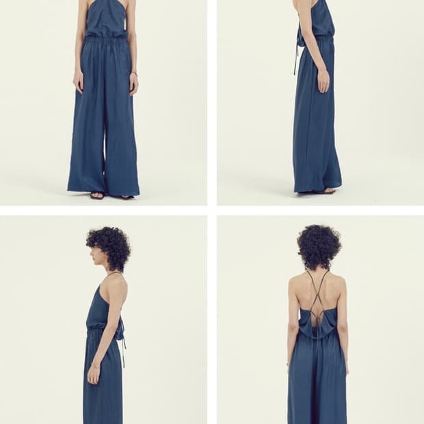 비건타이거 홀터넥 점프슈트