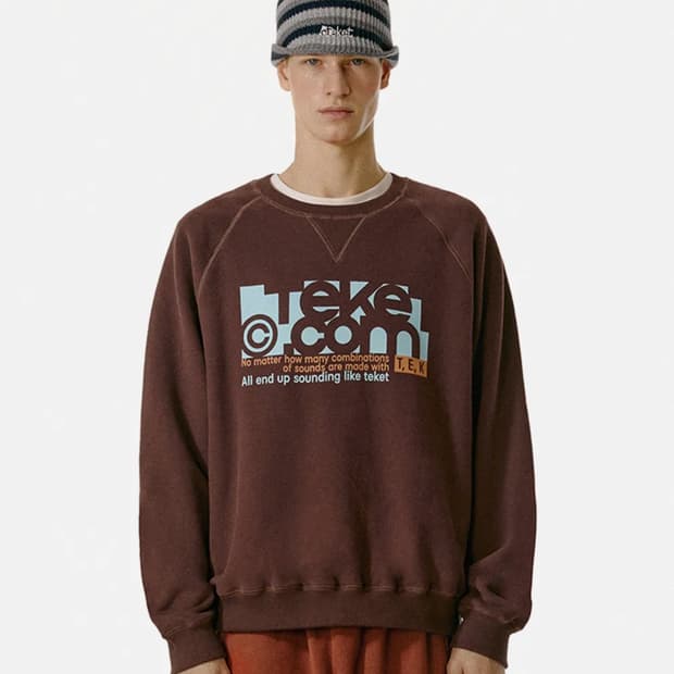 테켓 Folder Sweatshirt Brown S