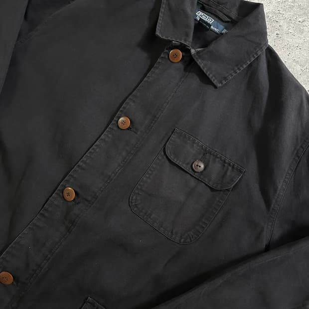 [90s] POLO 코튼 린넨 헌팅 초어 자켓