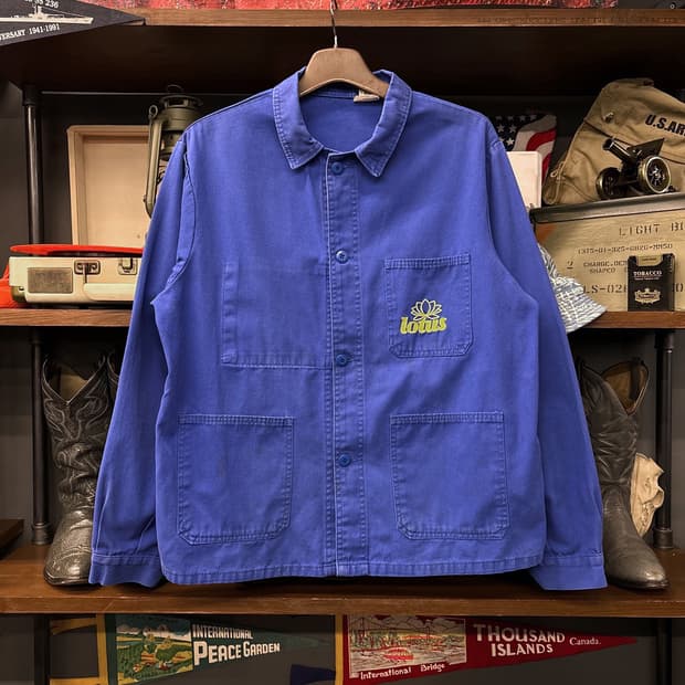 80s 르몽트카멜 프렌치워크자켓 로고자수 패치포켓 N675