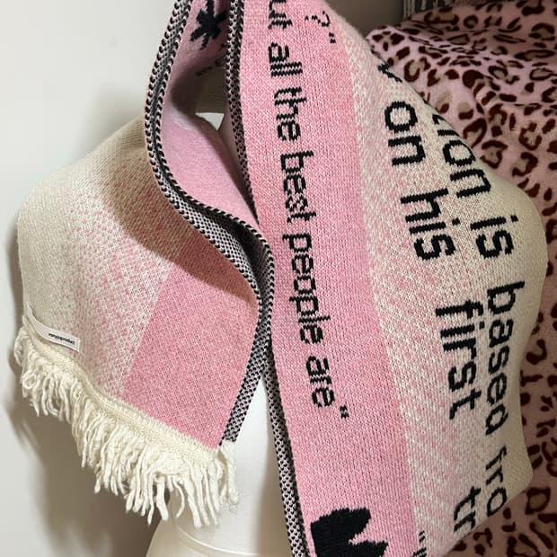 베니조프로덕트 머플러 뉴 메세지 머플러 VENYJOPRODUCT