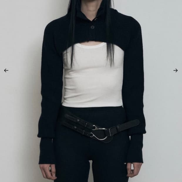 보헤미안서울 하이넥 니트 볼레로