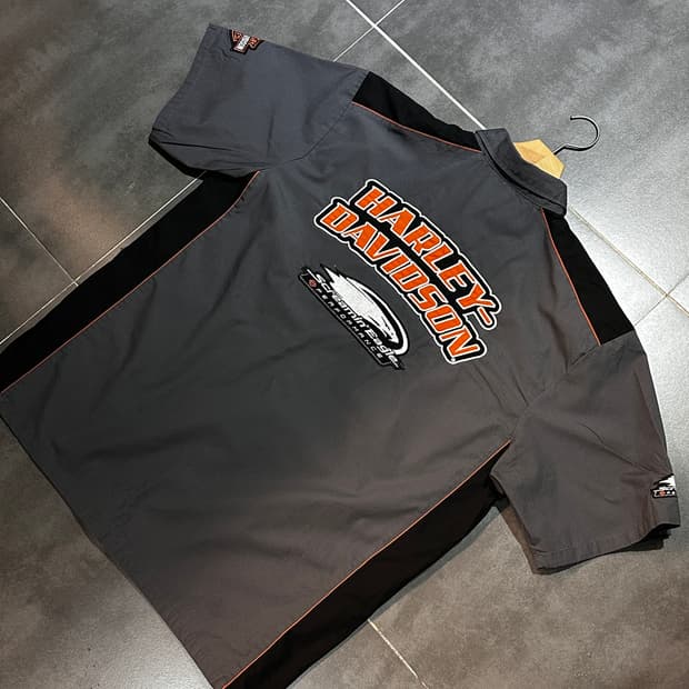 [HARLEY-DAVIDSON] 빅로고 투톤 블랙라인 빈티지 