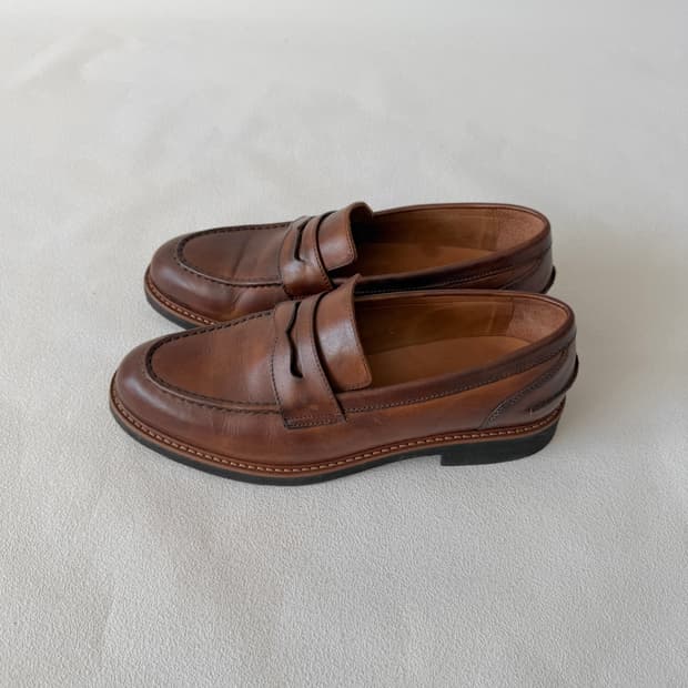 [260]Pre owned 레더 페니로퍼