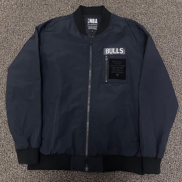 NBA 엔비에이 시카고 불스 코치 바람막이 자켓 블랙 105(XL)