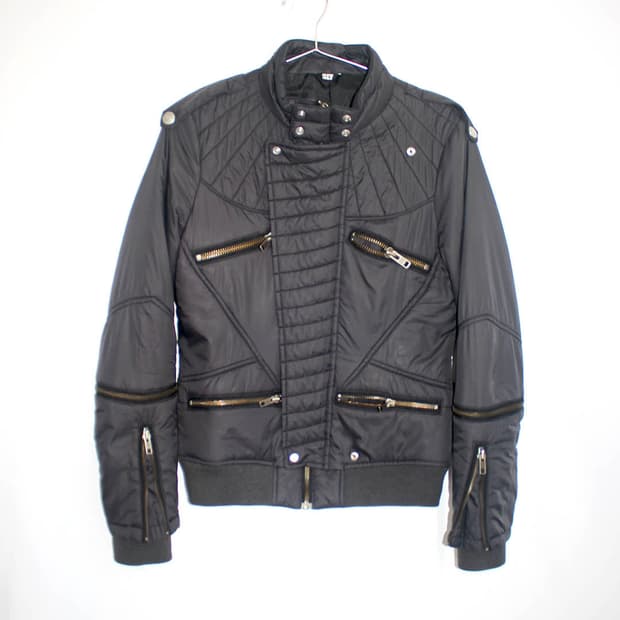 Rider panel tech multi-zip puffer jacket