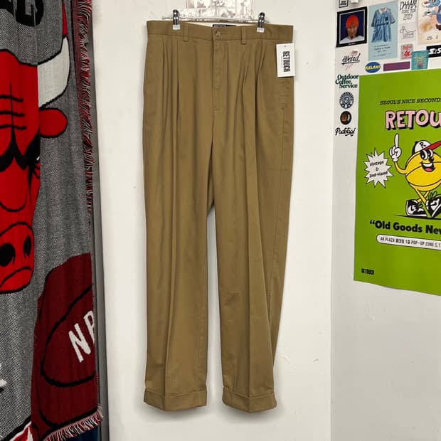 90's 폴로 투턱 치노 팬츠(해먼드)