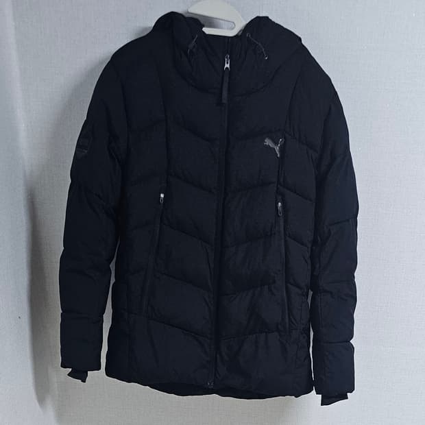 정품)푸마다운후드패딩L거의새상품