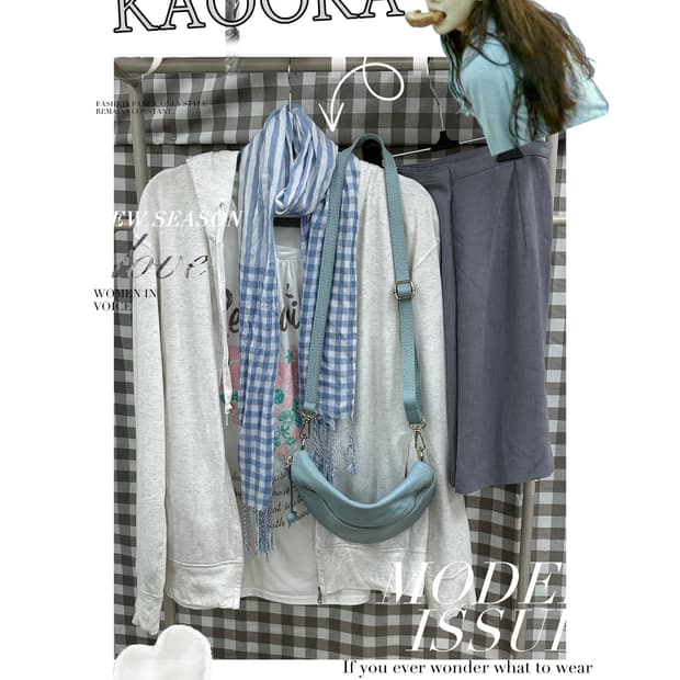 🪺스즈코의 괴짜룩 코디세트🪺 모리걸 그런지 머플러 후드집업 레이어드