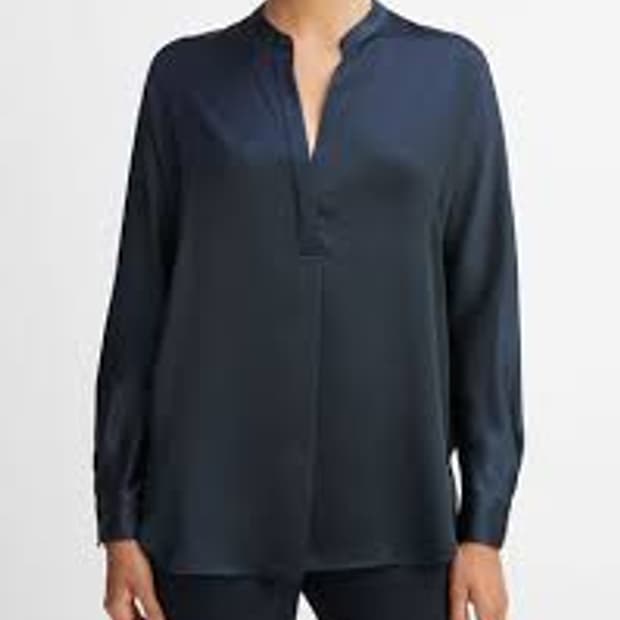 빈스 실크 100 미니멀 블라우스 XS사이즈