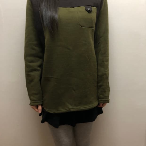 빈티지 카키 브라운 탑
