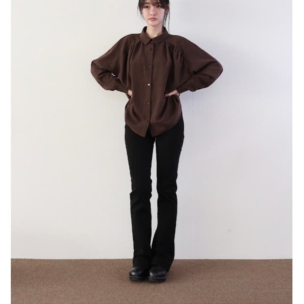 쉬이즈큐트 체크 제인셔츠 브라운 팝니다