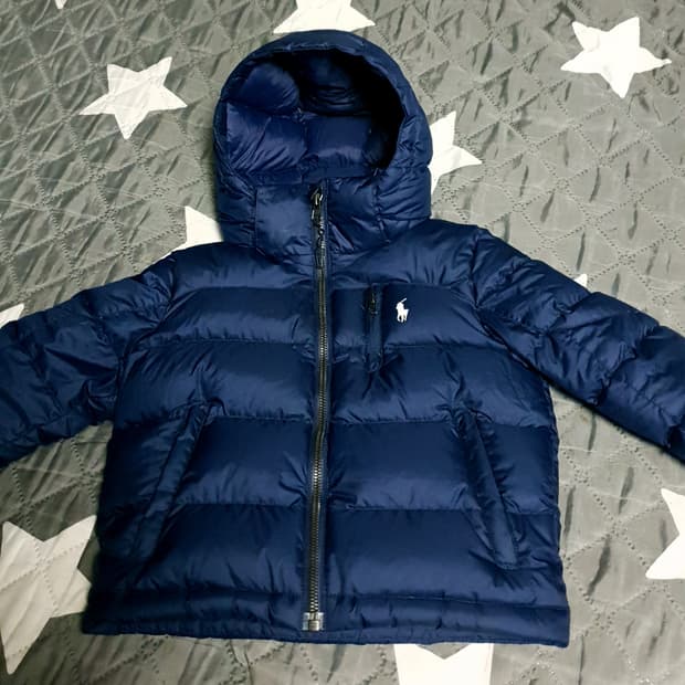 폴로랄프로렌 키즈 덕다운 후드 패딩 네이비 (3/3T)