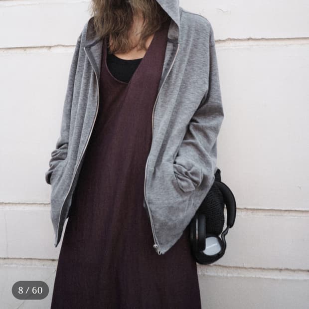 모노프리베 후드집업 멜란지그레이 2사이즈