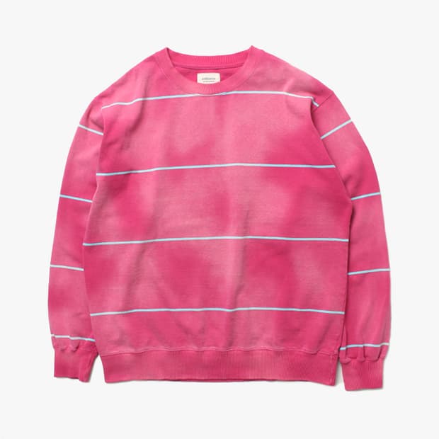 BEAMS "Pink Stripe Sweatshirts"