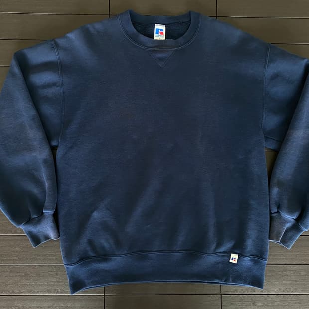 (L) 90s 빈티지 러셀 스웻셔츠 네이비 USA