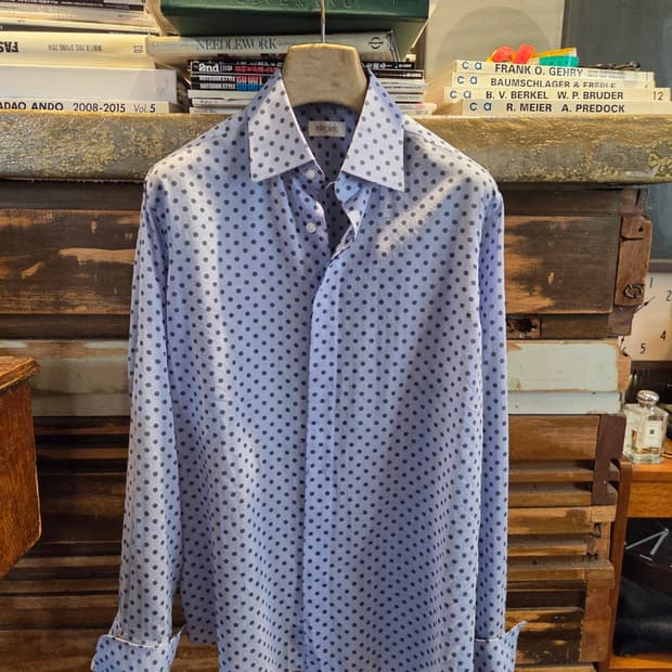 애스콧창 실크 드레스셔츠