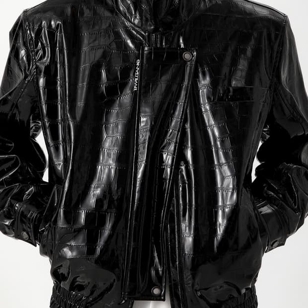 (구 콜드웨이브)현 아워플랜 크로커다일 레더 자켓