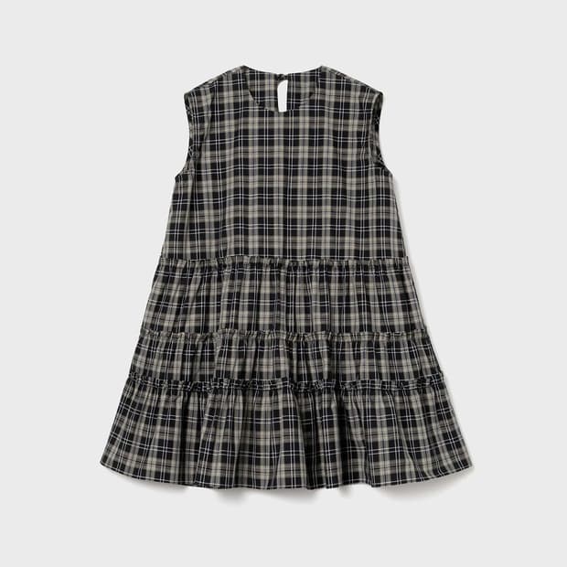 버뮬라 TIERED FRILL DRESS (BLACK)