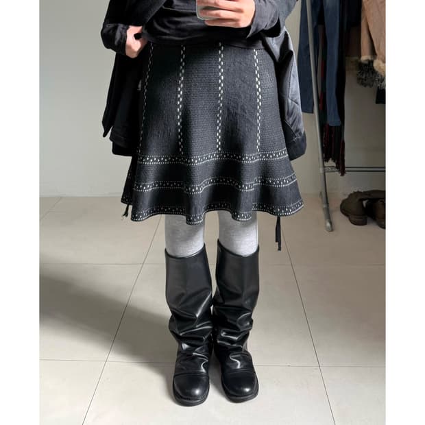 빈티지 미디 스커트