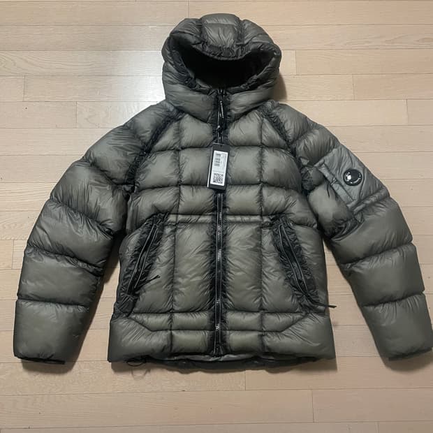 D.D. SHELL HOODED DOWN JACKET GUNMETAL