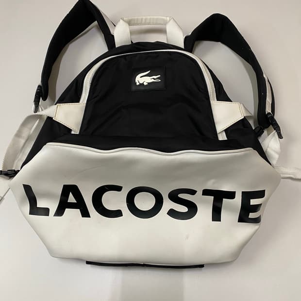 라코스테 스포츠 백팩 블랙/화이트