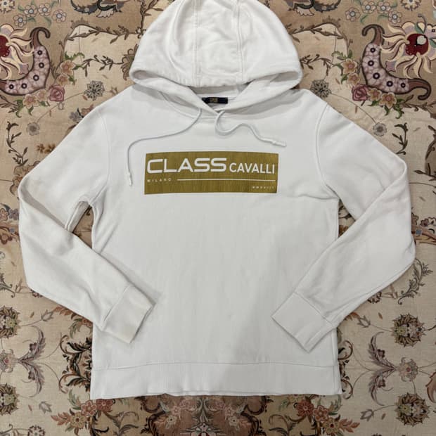 저스트카발리 박스로고 후드티