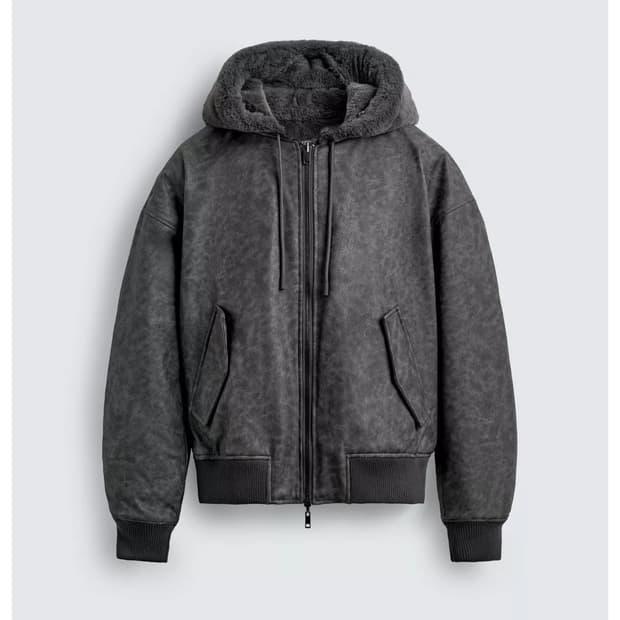 자라 리버시블 가죽 봄버