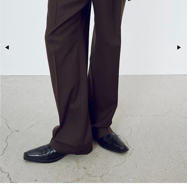 M 토니웩 Wool Twill Pleated Wide Trousers