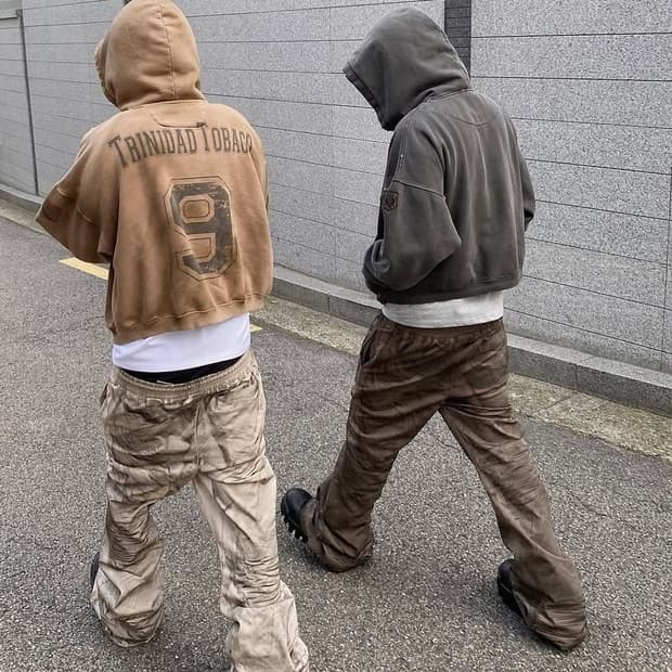 언더마이카 탄 카키 플레어팬츠 2사이즈