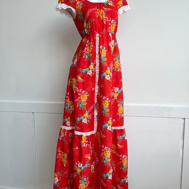 Mako Hawaii 트로피컬 플라워 맥시 원피스