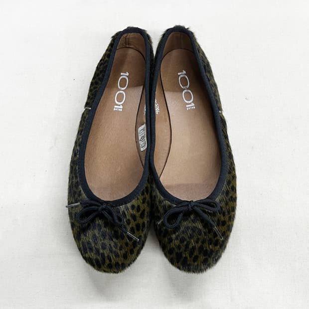  1001PATTES made in italy 레오파드 송치  플랫 슈즈