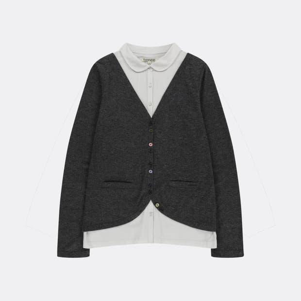 코이세이오 레이어드 셔츠 가디건