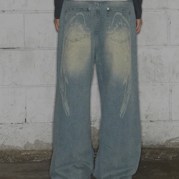 팬시클럽 엔젤 빈티지 워싱팬츠 