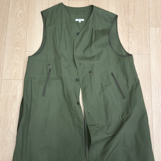 Engineered Garments 롱 베스트 카키 L