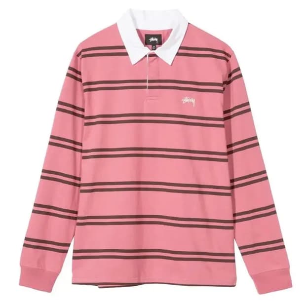 스투시 데즈먼즈 스트라이프 롱슬리브 럭비 티셔츠