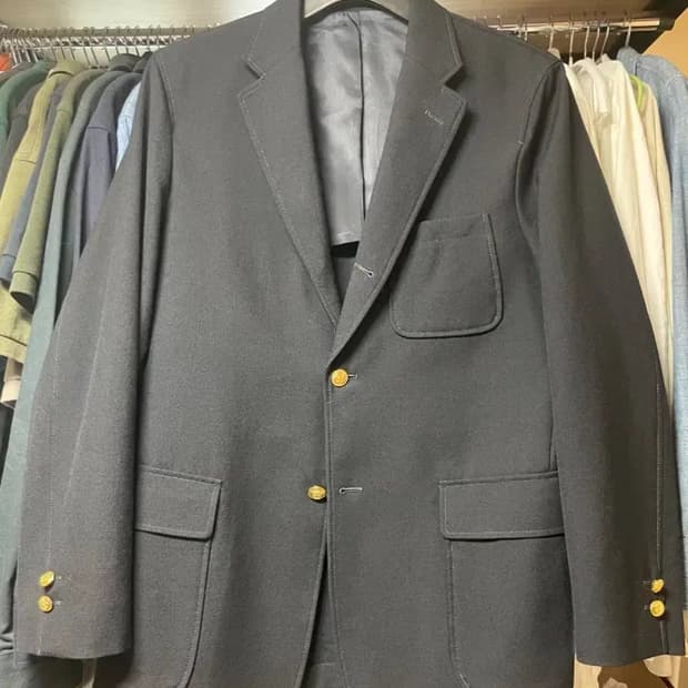 빔즈플러스 Beams+ 네이비 금장 블레이저