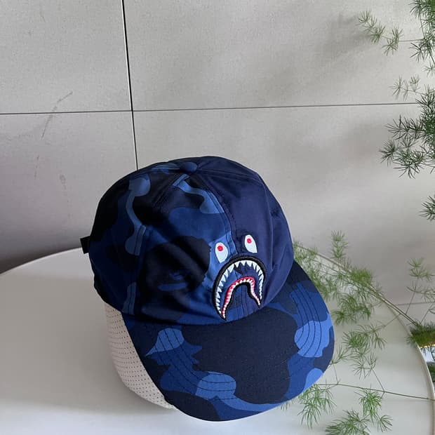 18 FW 베이프 BAPE 청계 네이비 카모 볼캡