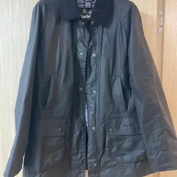 바버 비드넬 왁스 재킷 블랙 UK14