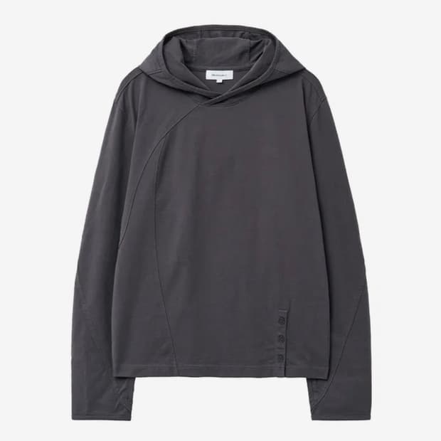 미세키서울 맨 후드 Placket detail hoodie top CHA