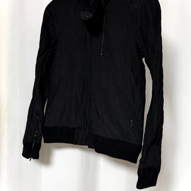 The Viridi anne 밀리터리 2way 사선 라이더 자켓