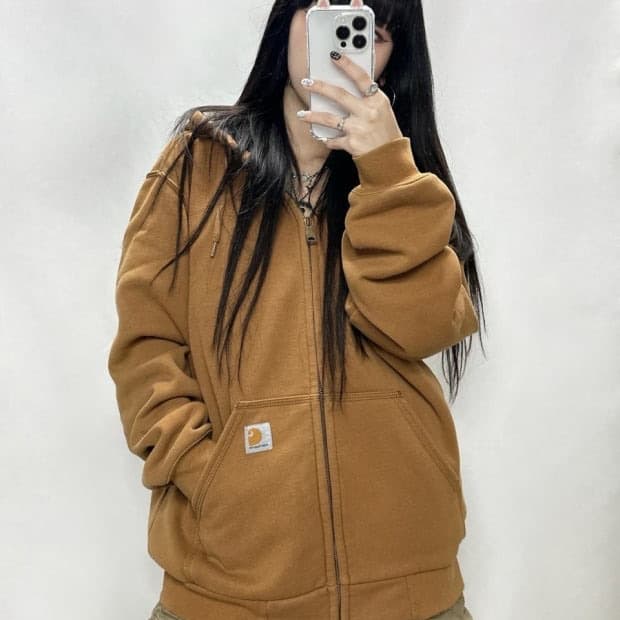 칼하트 된장 써멀 후드집업