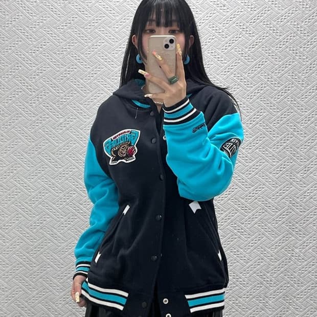 미첼엔네스 NBA 희귀 레트로 벤쿠버 그리즐리 바시티자켓 L C13914