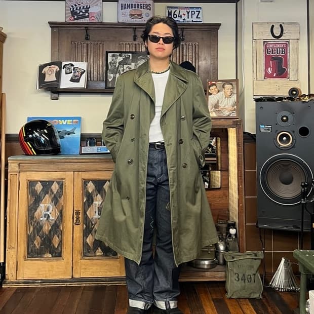 미군 오리지널 장교 트렌치 코트(Officer Coat) L-R Size