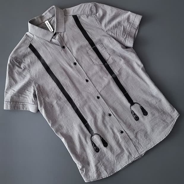 Neil barrett fake suspender shirts